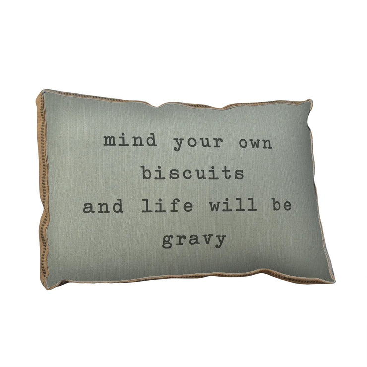 Mind Your Own Biscuits Pillow - Horse Country Trading Company