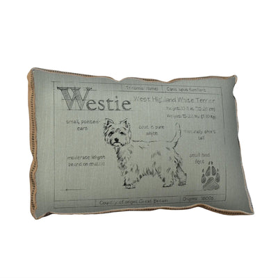 Blueprint Westie Pillow - Horse Country Trading Company