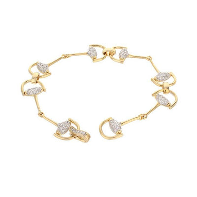 Equestrian Stirrup Bracelet - Gold - Horse Country Trading Company