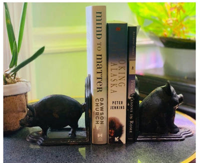 Cast Iron Pig Book Ends - Horse Country Trading Company