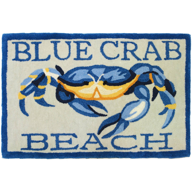 Blue Crab Beach Rug 22 x 34 - Horse Country Trading Company