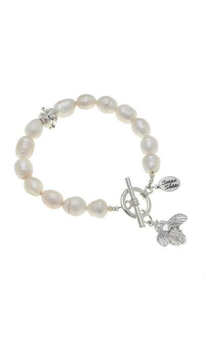 Freshwater Pearl Bee Drop Bracelet - Horse Country Trading Company