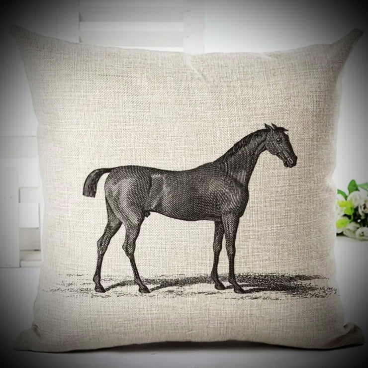 Horse Portrait Throw Pillow 18x18 - Horse Country Trading Company