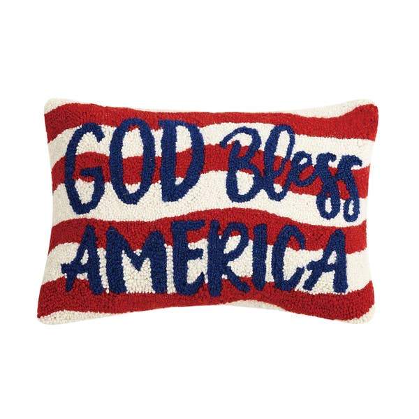 God Bless America Hook Pillow - Horse Country Trading Company