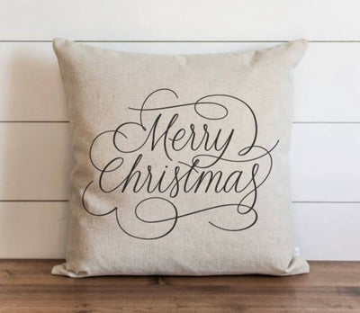 Merry Christmas Script Pillow - Horse Country Trading Company