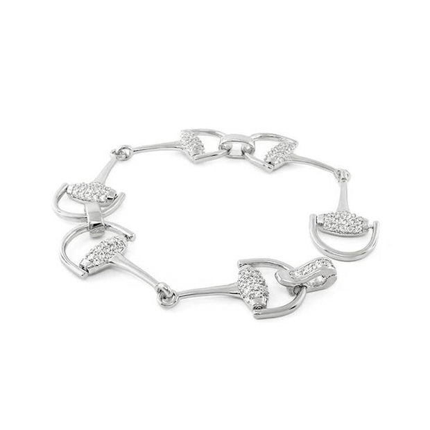 Equestrian Stirrup Bracelet - White Gold - Horse Country Trading Company