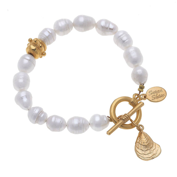 Freshwater Pearl Oyster Shell Bracelet - Horse Country Trading Company