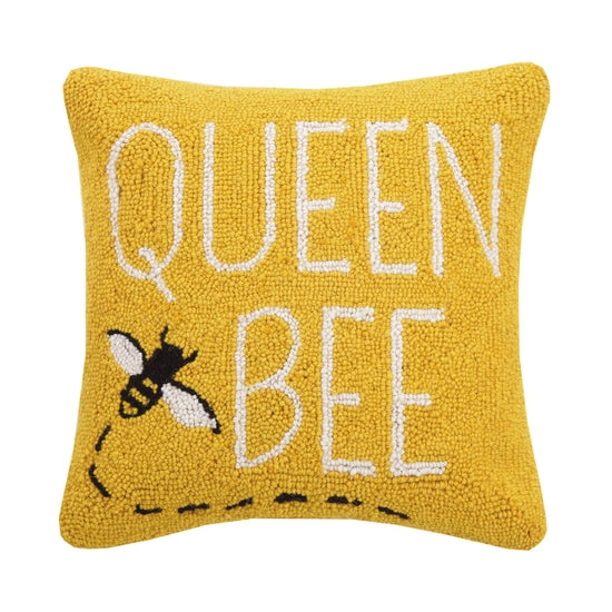Yellow Queen Bee Hook Pillow  Horse Country Trading Company