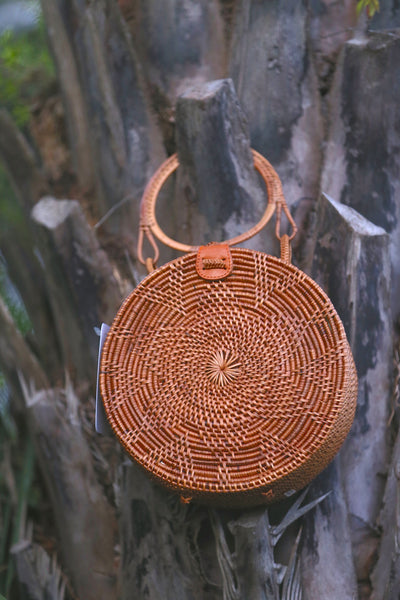 Natural Rattan Clutch - Horse Country Trading Company
